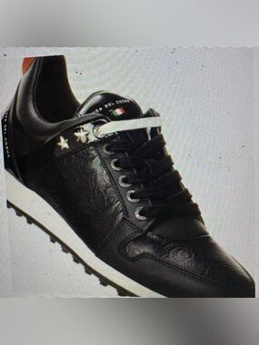 Duca Del Cosma Women's Black Embossed Spikeless Leather Golf Shoes; Sz: 7-7.5;